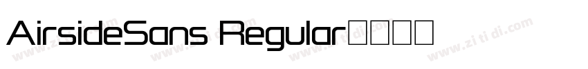 AirsideSans Regular字体转换